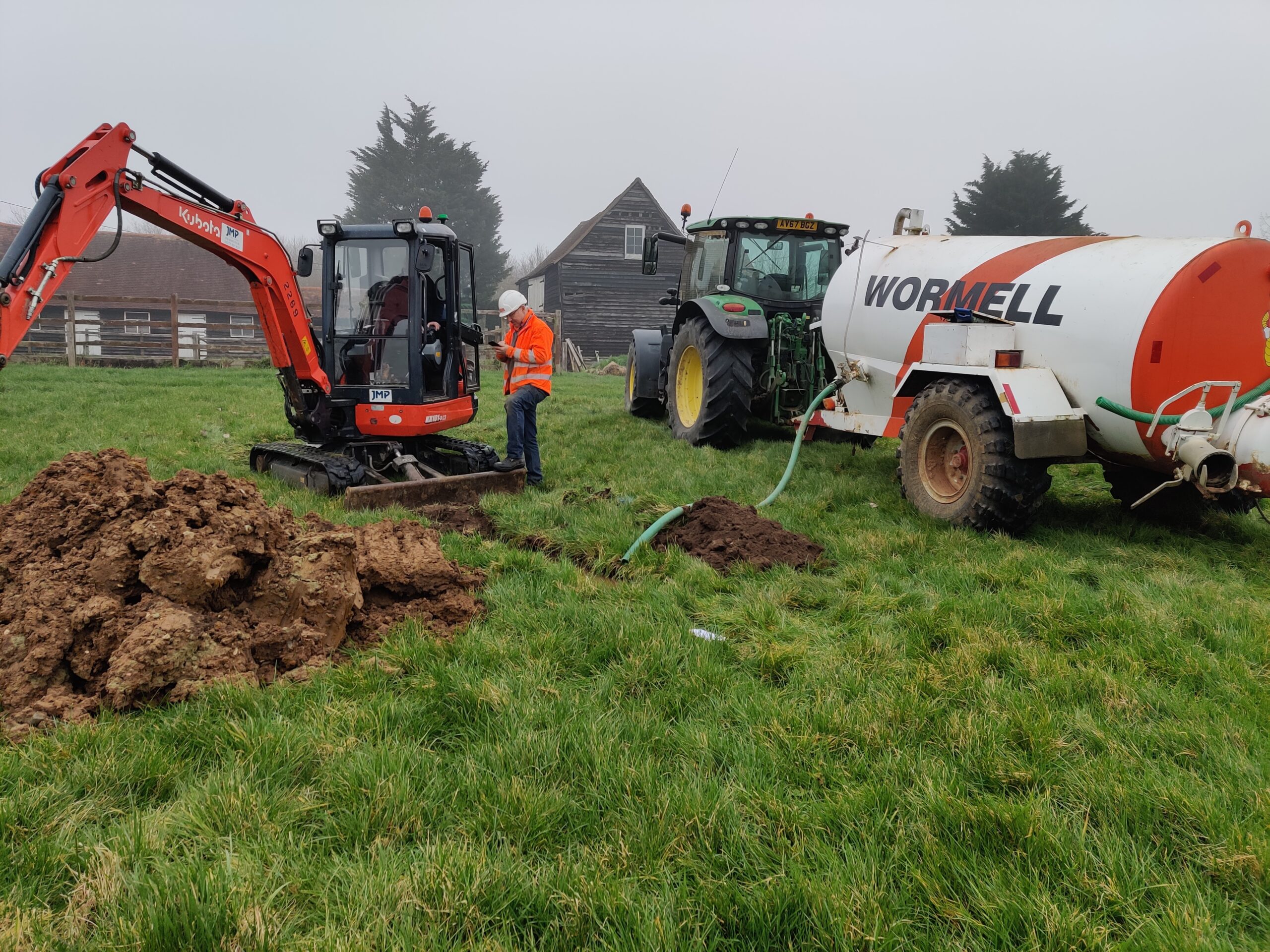 Trial pitting and soakaways Contaminated land